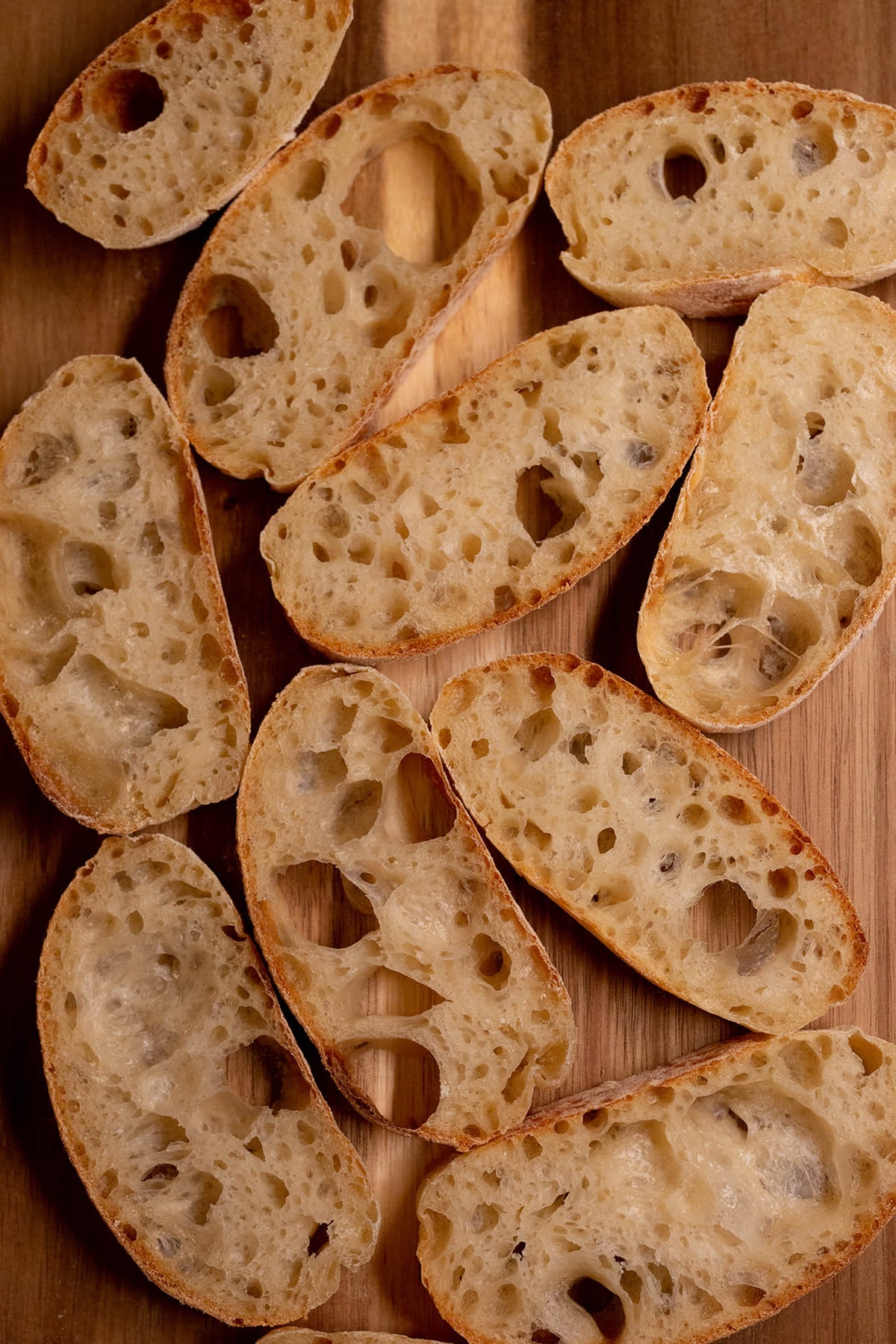 Geschnittenes ciabatta brot