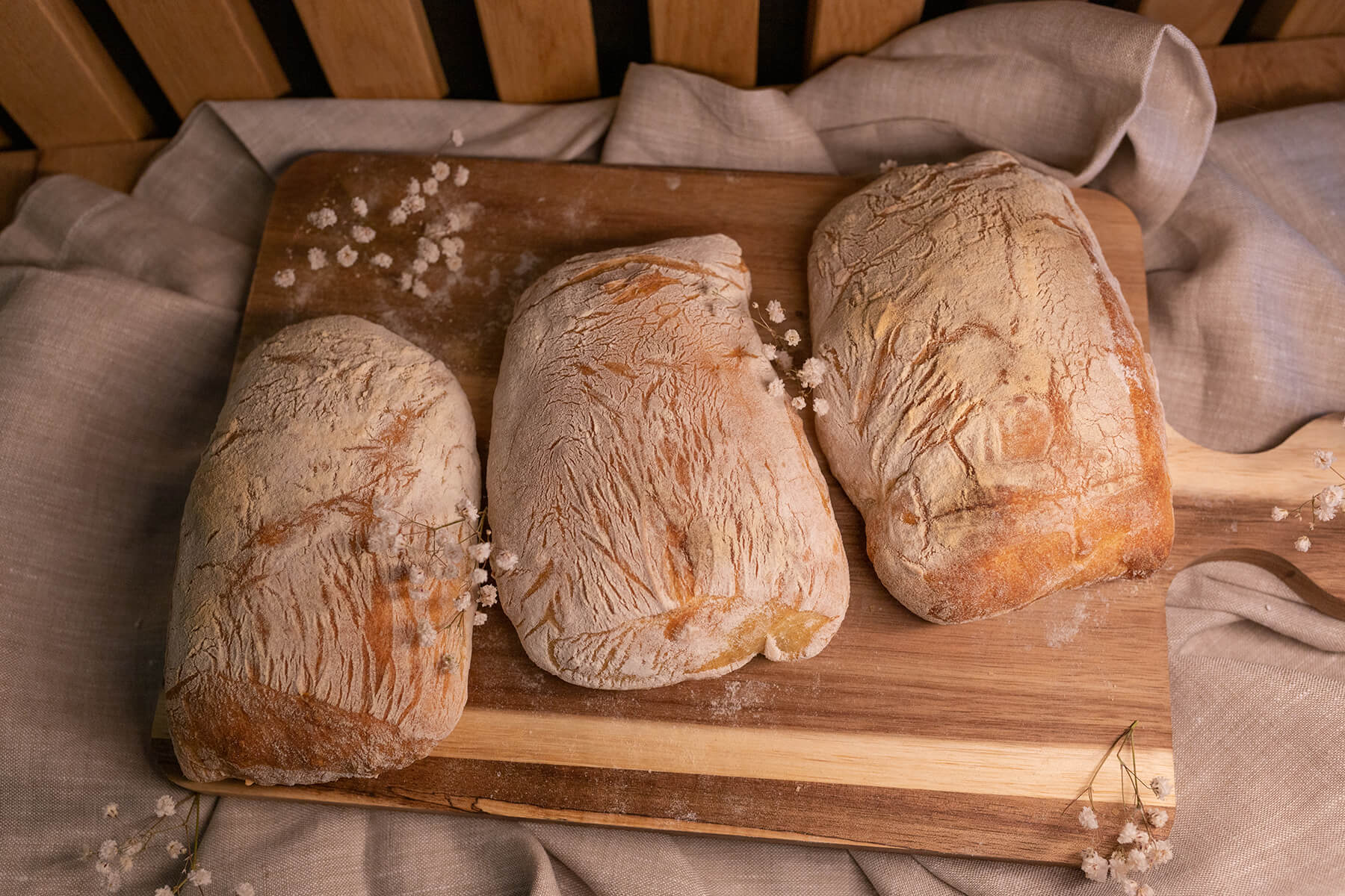Rustikales ciabatta brot